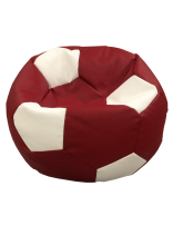 Кресло-мяч красный, белый (экокожа)