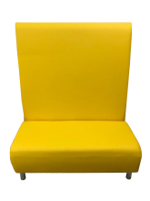 Секция «Классик» с высокой спинкой двухместный, экокожа Pegaso, желтый