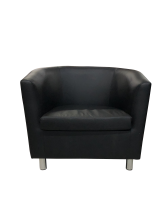 Кресло «Волна», экокожа Pegaso, черный
