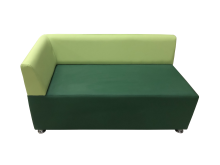 Секция «Бетта» правая двухместная, экокожа Pegaso, зеленый-салатовый - 14700 ₽