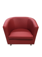 Кресло «Волна», экокожа Pegaso, красный