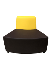 Секция А «Дуга» одноместная, экокожа Pegaso, желто-шоколадная - 10800 ₽