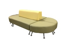 Модульный диван «Вайт» (6-ть секций), экокожа Oregon, бледно-желто-фисташковый