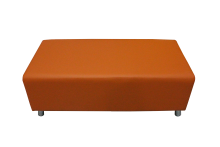 Банкетка «Классик» двухместная, экокожа Pegaso, оранжевая