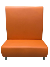Секция «Классик» с высокой спинкой двухместный, экокожа Pegaso, оранжевый