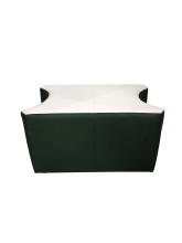 Банкетка «Органика» одноместная внутренняя, экокожа Pegaso, зелено-белая