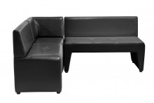 Угловой диван «Ритм», экокожа Oslo, черный - 36960 ₽
