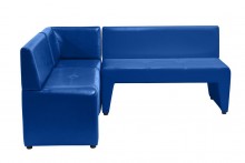 Угловой диван «Ритм», экокожа Oslo, синий - 31100 ₽
