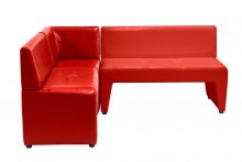 Угловой диван «Ритм», экокожа Oslo, красный