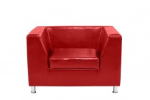 Кресло «Офис Стрикт Стайл», экокожа Oslo, красный - 16100 ₽