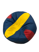 Кресло-мяч волейбольный синий-желтый-синий (экокожа)