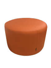 Пуф круглый D=600 мм, экокожа Pegaso, оранжевый - 7100 ₽