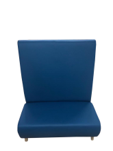 Секция «Классик» с высокой спинкой двухместный, экокожа Pegaso, синий