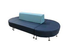 Модульный диван «Вайт» (6-ть секций), экокожа Pegaso, голубо-синий