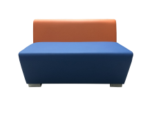 Секция «Бальдр» двухместная, экокожа Pegaso, оранжево-синяя - 13100 ₽