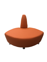 Секция «Блюз» угловая внешняя, экокожа Pegaso, оранжевая - 10800 ₽