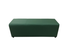 Банкетка «Параллелепипед», двухместная, экокожа Pegaso, зеленая