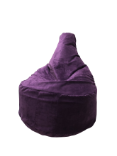 Кресло-груша Комфорт, велюр Velvet Lux, фиолетовый