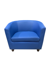Кресло «Волна», экокожа Pegaso, синий