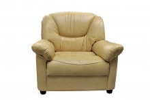 Кресло «Розенберг», кожа натуральная, бежевое - 47750 ₽