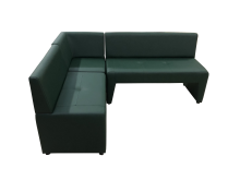 Угловой диван «Ритм», экокожа Pegaso, зеленый