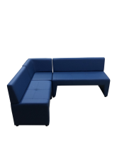 Угловой диван «Ритм», экокожа Pegaso, синий