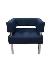Кресло «Сатурн», экокожа Pegaso, темно-синее