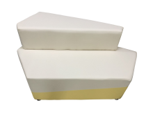 Секция «Фригг», двухместная П, экокожа Pegaso, белый, бледно-желтая