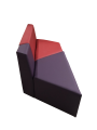 Фото 2: Диван «Мозайка» двухместный, экокожа Pegaso, фиолетовая-красная
