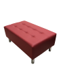 Фото 3: Банкетка «Классик» с утяжками двухместная, экокожа Pegaso, красная