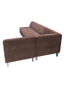 Фото 2: Угловой диван «Флагман» четырехместный без подлокотников, флок Breeze, коричневый