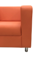 Фото 3: Диван «Аполло» двухместный, экокожа Pegaso, оранжевый