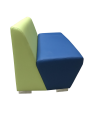 Фото 4: Секция «Бальдр» двухместная, экокожа Pegaso, салатово-синяя
