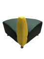 Фото 3: Секция «Блюз» угловая внешняя, экокожа Pegaso, зеленый, желтый