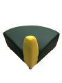 Фото 4: Секция «Блюз» угловая внешняя, экокожа Pegaso, зеленый, желтый