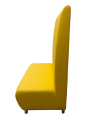 Фото 2: Секция «Классик» с высокой спинкой двухместный, экокожа Pegaso, желтый