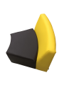 Фото 3: Секция V «Дуга» одноместная, экокожа Pegaso, желто-шоколадная