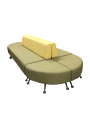 Фото 1: Модульный диван «Вайт» (6-ть секций), экокожа Oregon, бледно-желто-фисташковый