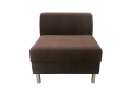 Фото 3: Угловой диван «Флагман» четырехместный без подлокотников, флок Breeze, коричневый