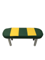 Фото 1: Банкетка «Малютка-М», экокожа Pegaso, зелено-желтая
