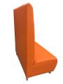Фото 2: Секция «Классик» с высокой спинкой двухместный, экокожа Pegaso, оранжевый