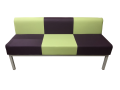 Фото 1: Диван «Компакт Шахматы» трехместный, экокожа Pegaso, салатовый-фиолетовый