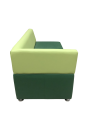 Фото 1: Секция «Бетта» правая двухместная, экокожа Pegaso, зеленый-салатовый