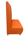 Фото 3: Секция «Классик» с высокой спинкой двухместный, экокожа Pegaso, оранжевый