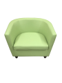 Фото 1: Кресло «Волна», экокожа Pegaso, салатовый