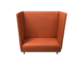 Фото 1: Диван «Классик» с высокой спинкой двухместный, экокожа Pegaso, оранжевый