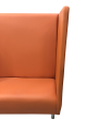 Фото 2: Диван «Классик» с высокой спинкой двухместный, экокожа Pegaso, оранжевый
