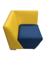 Фото 1: Угловая секция «Бальдр» внутренняя, экокожа Pegaso, желто-синяя