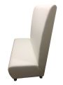 Фото 2: Секция «Классик» с высокой спинкой двухместный, экокожа Pegaso, белый