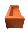 Фото 2: Диван «Аполло Люкс» трехместный, экокожа Pegaso, оранжевый